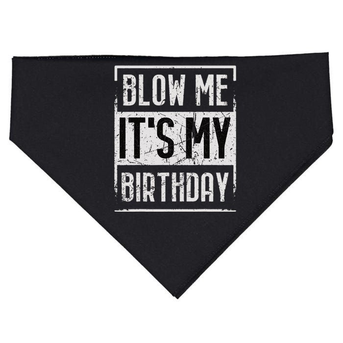 Funny Blow Me It's My Birthday Candle for Birthdays Vintage USA-Made Doggie Bandana