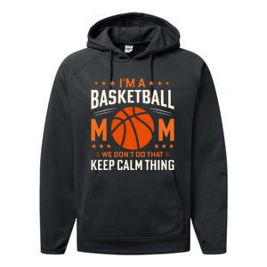 Funny Basketball Mom Slogan Funny Mothers Day Performance Fleece Hoodie