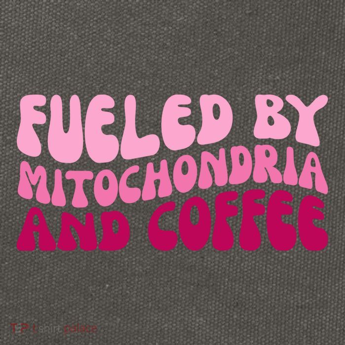 Fueled By Mitochondria And Coffee Funny Cotton Canvas Backpack