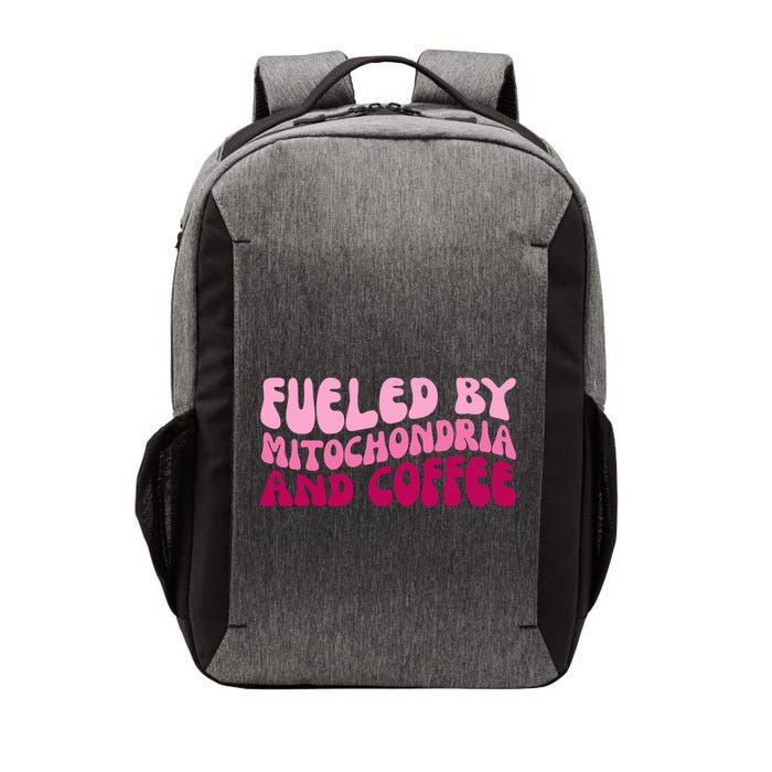 Fueled By Mitochondria And Coffee Funny Vector Backpack