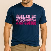 Fueled By Mitochondria And Coffee Funny Cooling Performance Crew T-Shirt