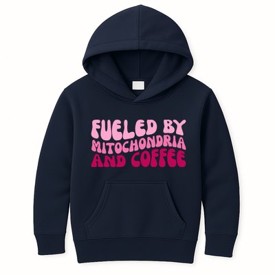 Fueled By Mitochondria And Coffee Funny Kids Hoodie