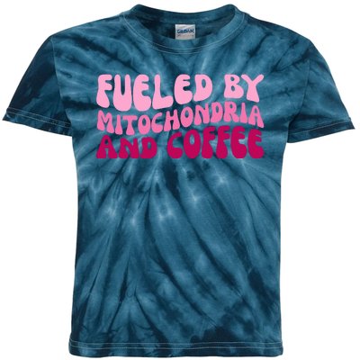 Fueled By Mitochondria And Coffee Funny Kids Tie-Dye T-Shirt