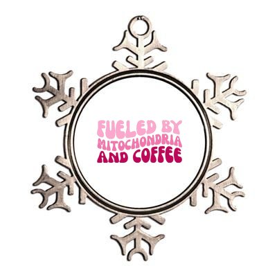 Fueled By Mitochondria And Coffee Funny Metallic Star Ornament