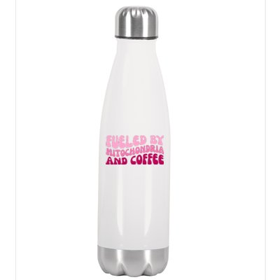 Fueled By Mitochondria And Coffee Funny Stainless Steel Insulated Water Bottle