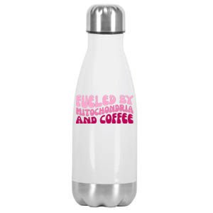 Fueled By Mitochondria And Coffee Funny Stainless Steel Insulated Water Bottle