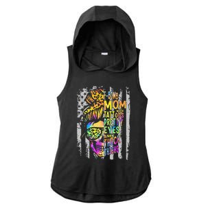 F Bomb Mom With Tattoos Pretty Eyes And Thick Thighs Skull Ladies PosiCharge Tri-Blend Wicking Draft Hoodie Tank