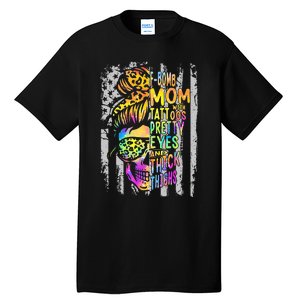 F Bomb Mom With Tattoos Pretty Eyes And Thick Thighs Skull Tall T-Shirt