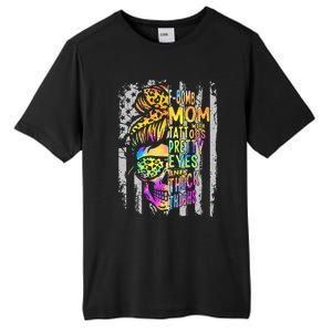 F Bomb Mom With Tattoos Pretty Eyes And Thick Thighs Skull Tall Fusion ChromaSoft Performance T-Shirt