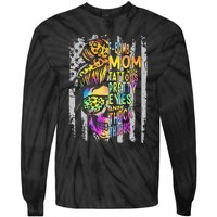 F Bomb Mom With Tattoos Pretty Eyes And Thick Thighs Skull Tie-Dye Long Sleeve Shirt