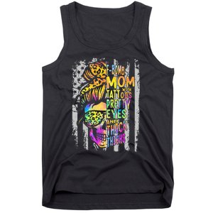 F Bomb Mom With Tattoos Pretty Eyes And Thick Thighs Skull Tank Top