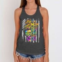 F Bomb Mom With Tattoos Pretty Eyes And Thick Thighs Skull Women's Knotted Racerback Tank