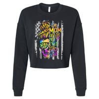 F Bomb Mom With Tattoos Pretty Eyes And Thick Thighs Skull Cropped Pullover Crew