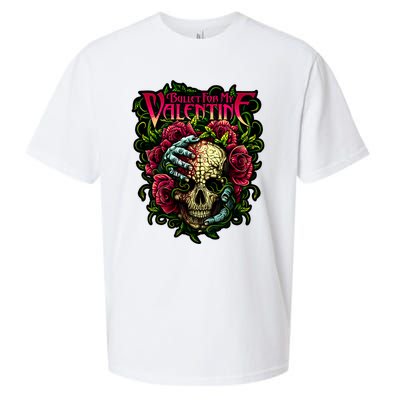 Funny Bullet My Valentine Skull Roses And Red Blood Horror Sueded Cloud Jersey T-Shirt