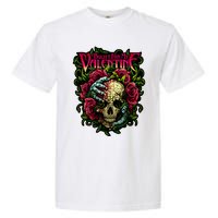 Funny Bullet My Valentine Skull Roses And Red Blood Horror Garment-Dyed Heavyweight T-Shirt