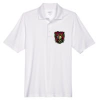 Funny Bullet My Valentine Skull Roses And Red Blood Horror Men's Origin Performance Pique Polo