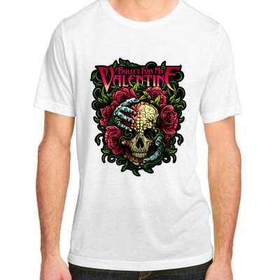 Funny Bullet My Valentine Skull Roses And Red Blood Horror Adult ChromaSoft Performance T-Shirt