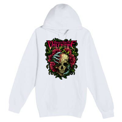 Funny Bullet My Valentine Skull Roses And Red Blood Horror Premium Pullover Hoodie