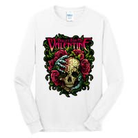 Funny Bullet My Valentine Skull Roses And Red Blood Horror Tall Long Sleeve T-Shirt