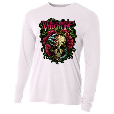 Funny Bullet My Valentine Skull Roses And Red Blood Horror Cooling Performance Long Sleeve Crew