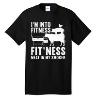 Funny Bbq Meat Smoking Art Barbeque Griller Tall T-Shirt