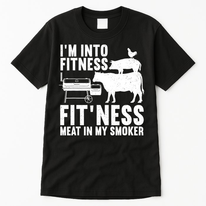 Funny Bbq Meat Smoking Art Barbeque Griller Tall T-Shirt