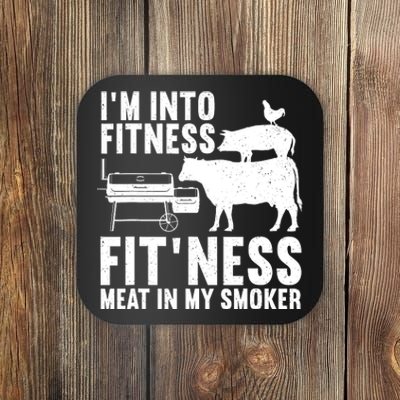 Funny Bbq Meat Smoking Art Barbeque Griller Coaster