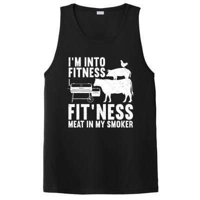 Funny Bbq Meat Smoking Art Barbeque Griller PosiCharge Competitor Tank