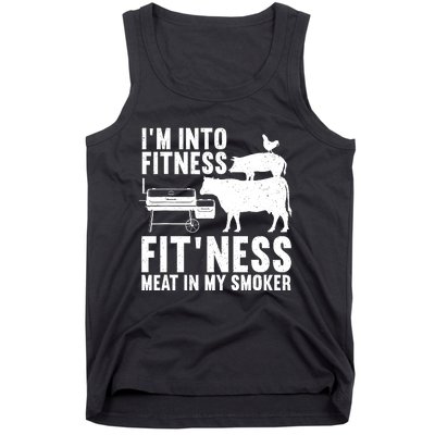 Funny Bbq Meat Smoking Art Barbeque Griller Tank Top