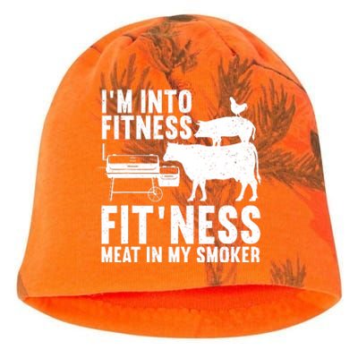 Funny Bbq Meat Smoking Art Barbeque Griller Kati - Camo Knit Beanie