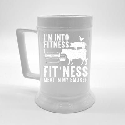 Funny Bbq Meat Smoking Art Barbeque Griller Beer Stein