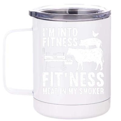 Funny Bbq Meat Smoking Art Barbeque Griller 12 oz Stainless Steel Tumbler Cup