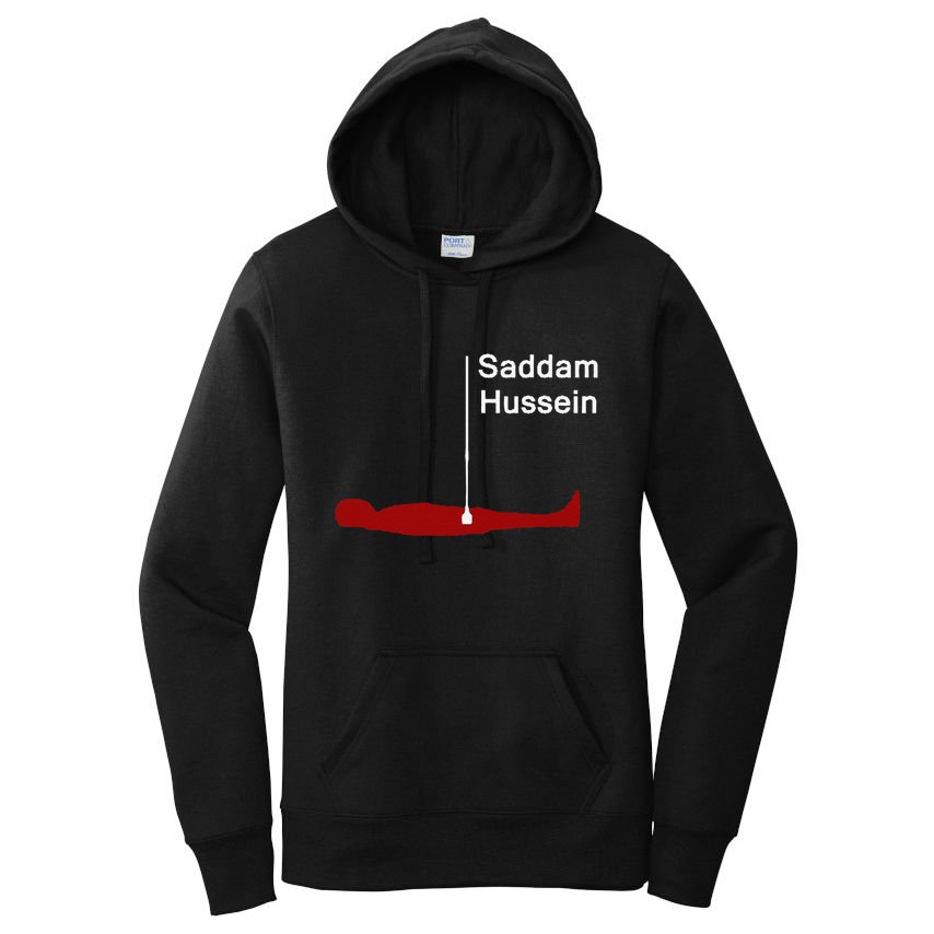 Funny Brainrot Meme Saddam HusseinS Hiding Spot Teen Joke Women's Pullover Hoodie