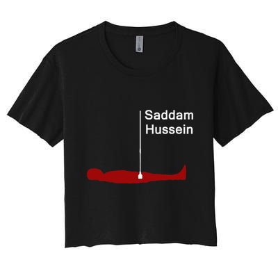 Funny Brainrot Meme Saddam HusseinS Hiding Spot Teen Joke Crop Top