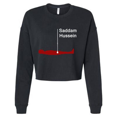 Funny Brainrot Meme Saddam HusseinS Hiding Spot Teen Joke Cropped Pullover Crew