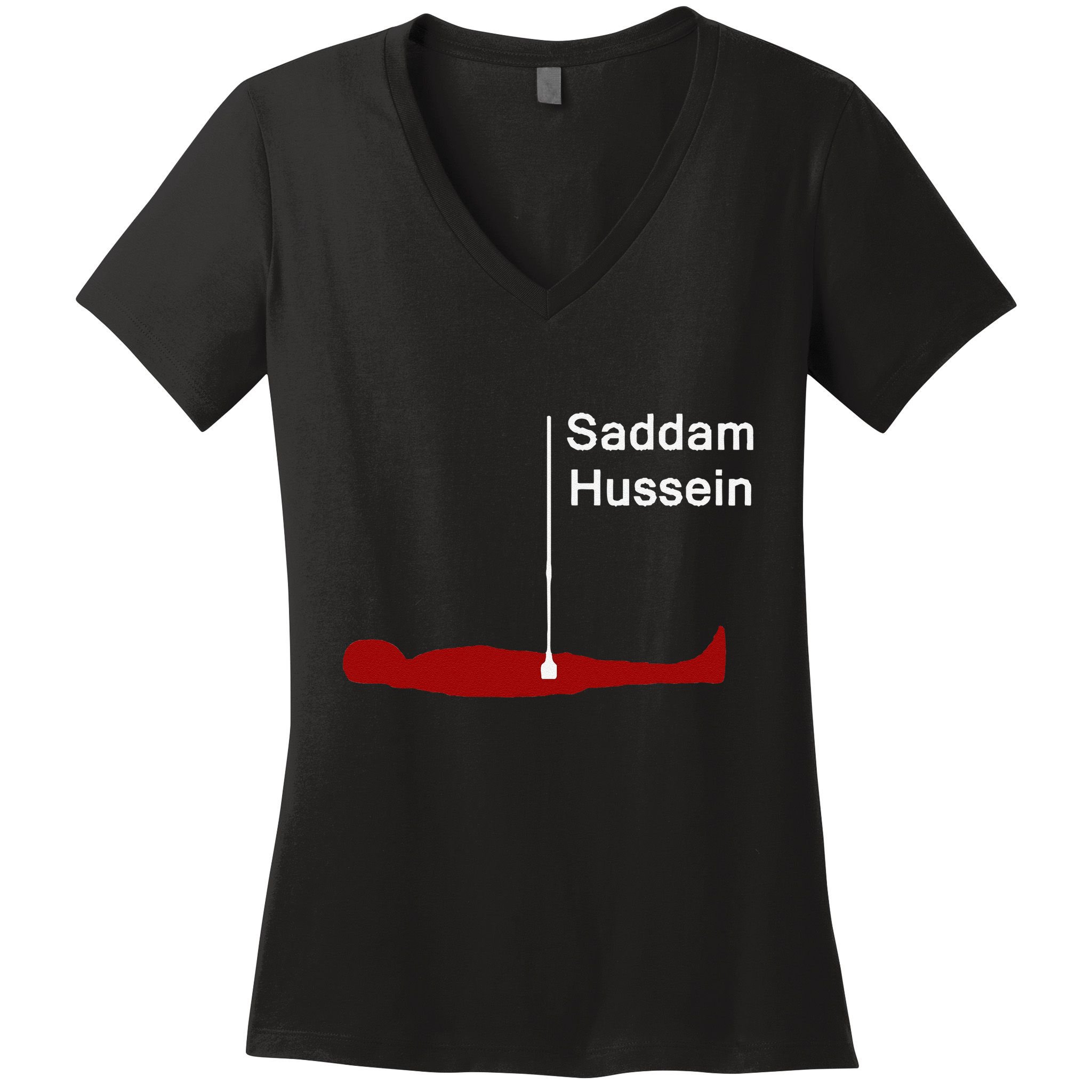 Funny Brainrot Meme Saddam HusseinS Hiding Spot Teen Joke Women's V-Neck T-Shirt