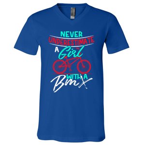 Funny Bmx Meaningful Gift Bmx Sister Or Daughter Gift V-Neck T-Shirt