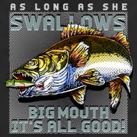 Funny Big Mouth Bass Swallows 11oz C Handle Ceramic Mug