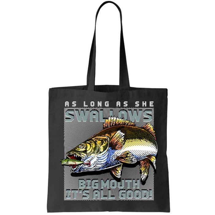 Funny Big Mouth Bass Swallows Bag