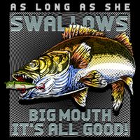 Funny Big Mouth Bass Swallows Bag