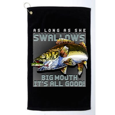 Funny Big Mouth Bass Swallows Platinum Collection Golf Towel