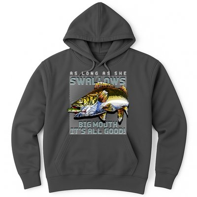 Funny Big Mouth Bass Swallows Hoodie