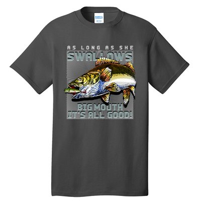 Funny Big Mouth Bass Swallows Tall T-Shirt