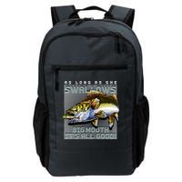 Funny Big Mouth Bass Swallows Backpack