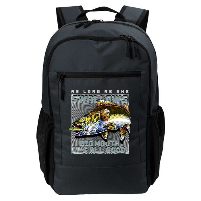 Funny Big Mouth Bass Swallows Backpack