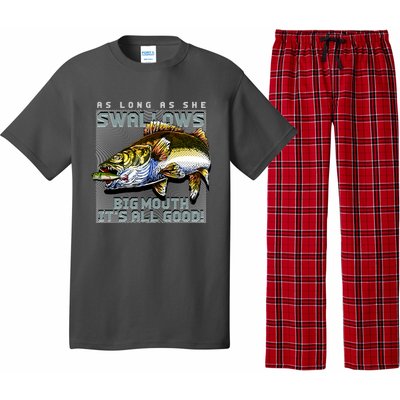 Funny Big Mouth Bass Swallows Pajama Set