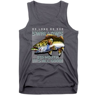 Funny Big Mouth Bass Swallows Tank Top