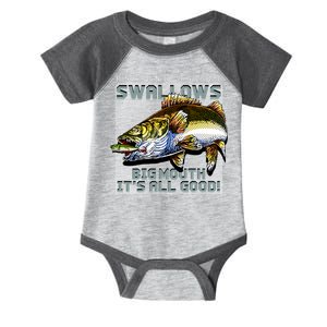 Funny Big Mouth Bass Swallows Infant Baby Jersey Bodysuit