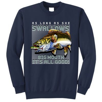 Funny Big Mouth Bass Swallows Sweatshirt