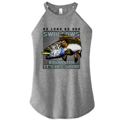 Funny Big Mouth Bass Swallows Women's Perfect Tri Rocker Tank